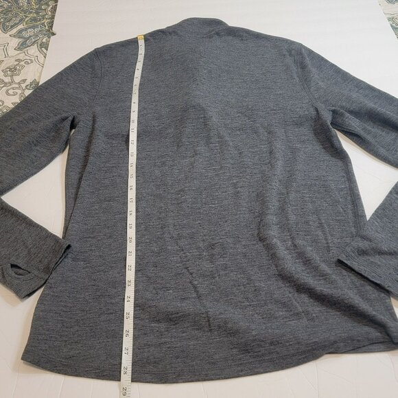 Omni-Wool Base Layer Shirt, Men XL, Gray, 1/4 Zip w/Mock Neck,Thumb Holes, EUC - Picture 10 of 12
